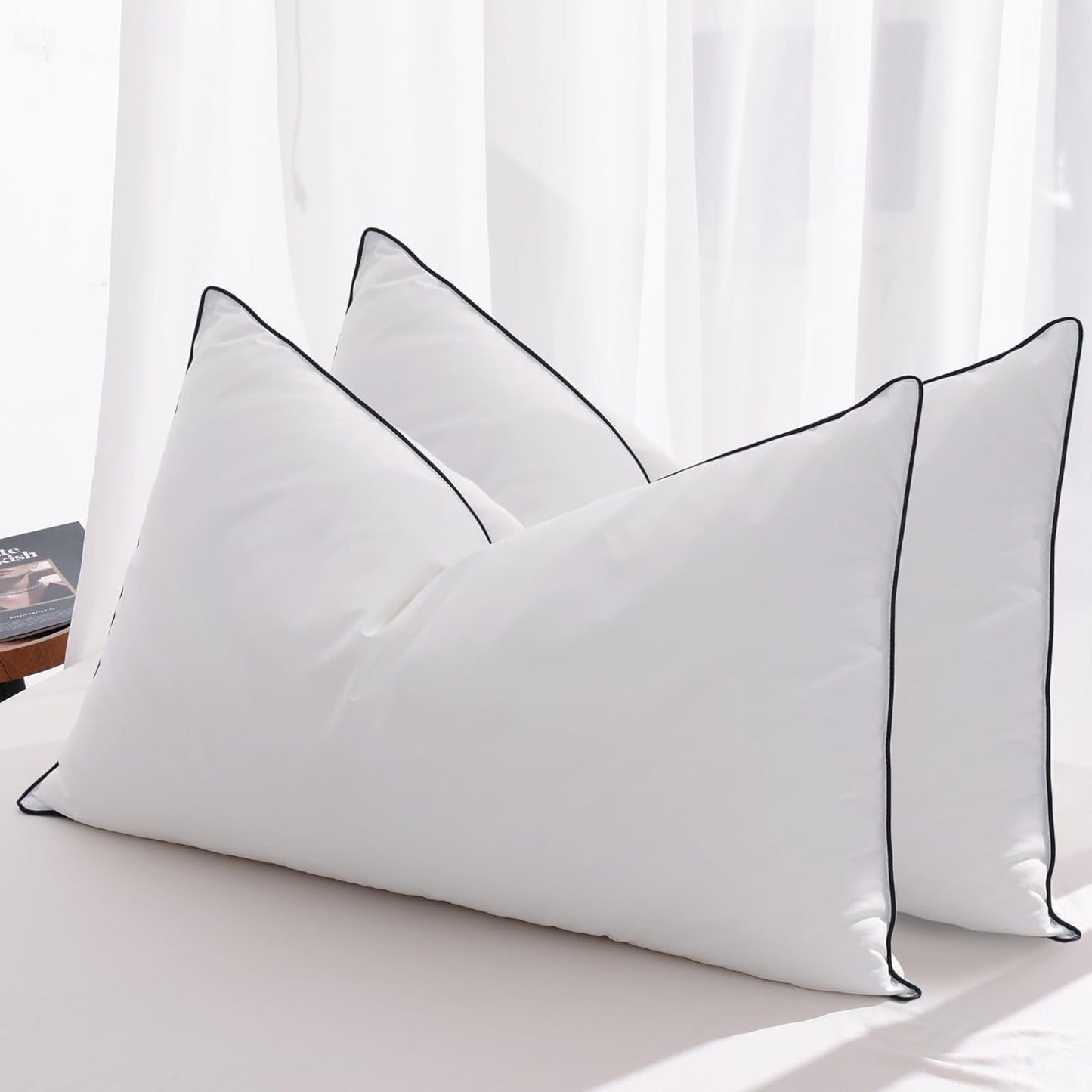 Mosluna Almohadas de Plumón Tamaño Estándar Juego de 2, Colección d...