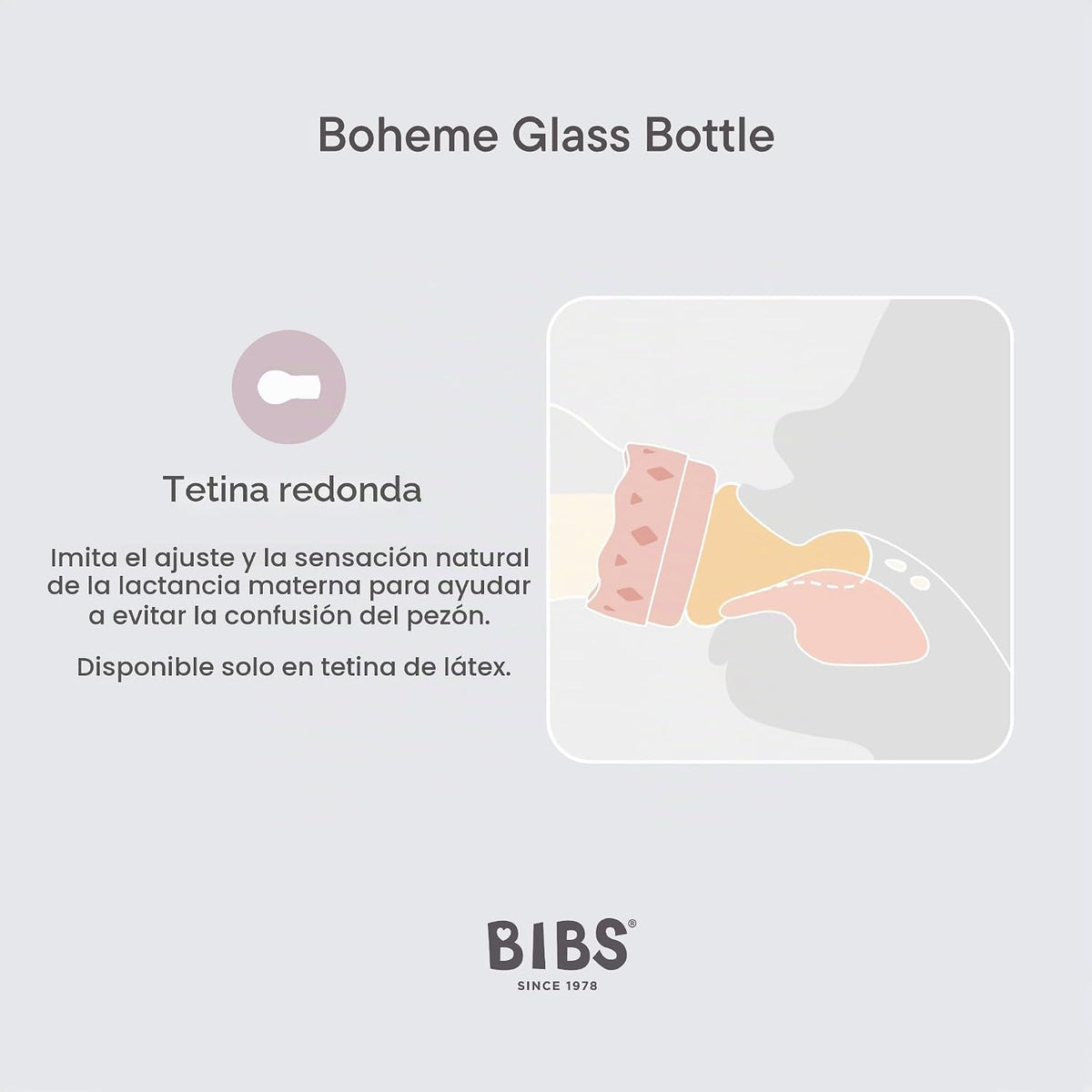 BIBS - Biberón de cristal bohemio, 4.06 onzas, paquete de 1, pezón...