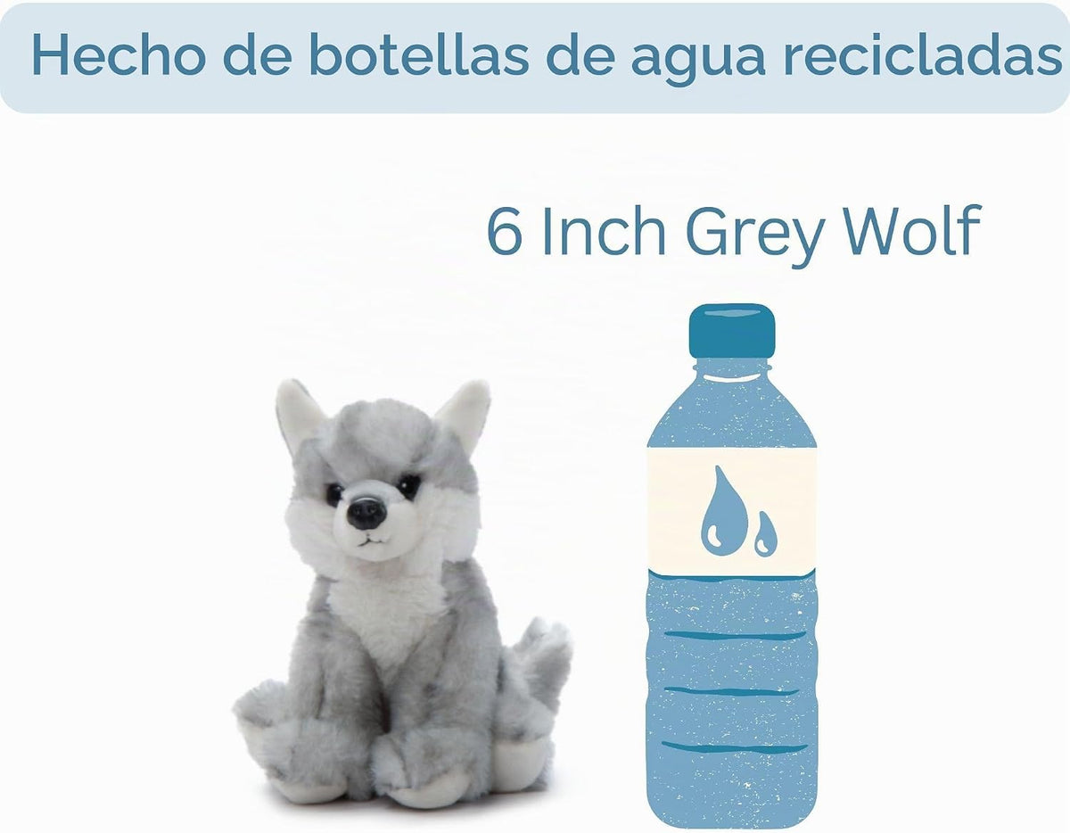 The Petting Zoo Peluche de lobo, Babiez, regalos para niños, 6 pulg...