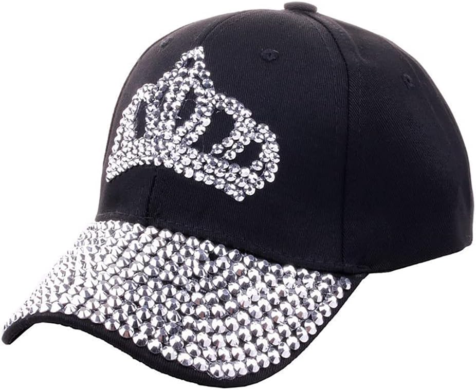Gorra de béisbol ajustable para mujer, con diamantes de imitación b...