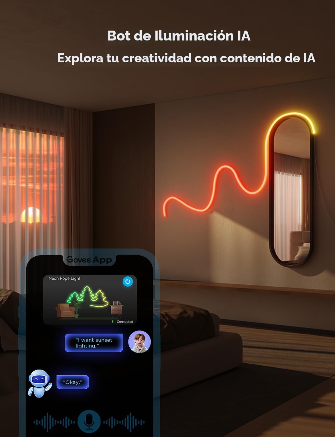 Govee RGBIC Luces de Neón, Luz de Cuerda de Neón LED Inteligente 2...
