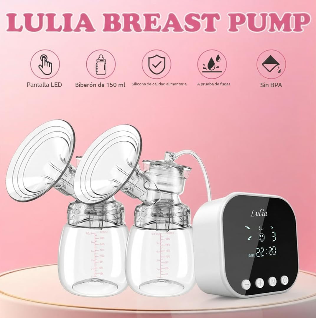Lulia Extractor de leche eléctrico doble, bomba de lactancia matern...