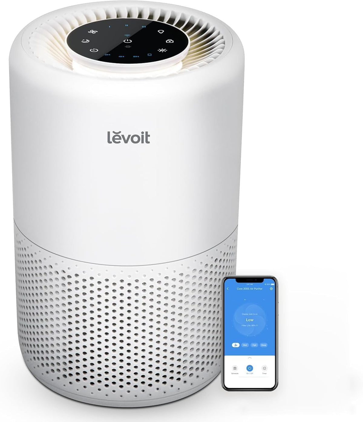 LEVOIT - Purificador de aire para dormitorio del hogar, control int...