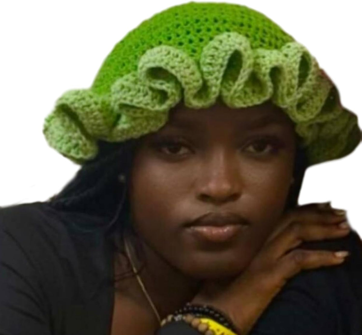 HISYI Sombrero de ganchillo hecho a mano para mujer, naranja, media...
