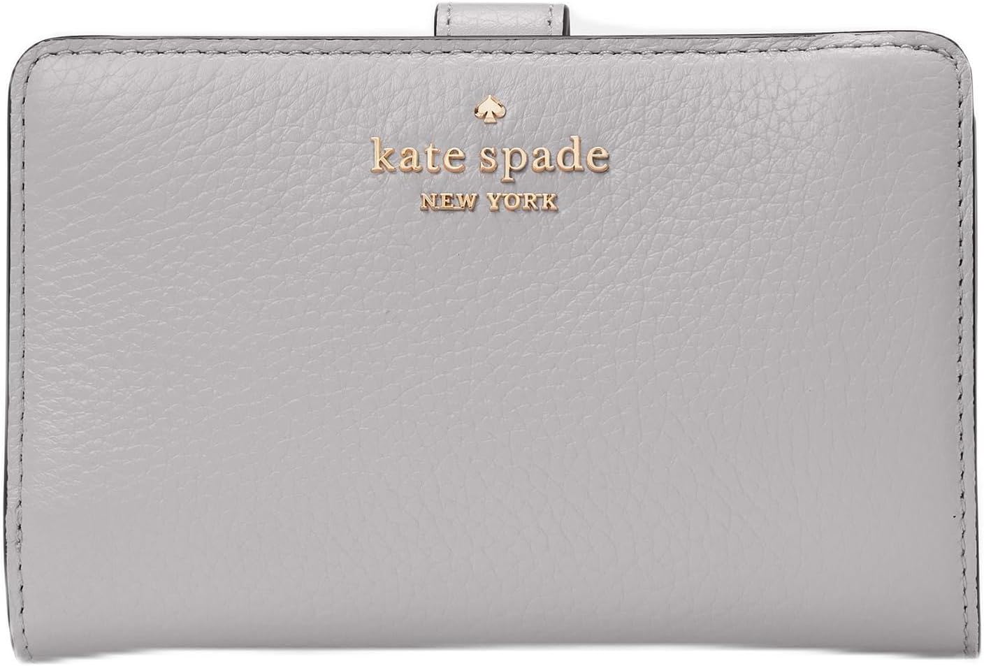Kate Spade New York Leila - Cartera plegable compacta de piel granu...