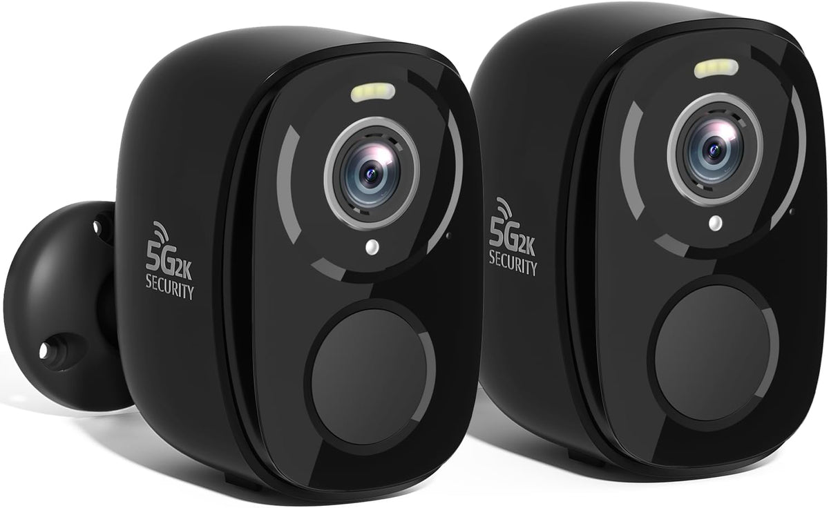 Rraycom Paquete de 2 cámaras de seguridad inalámbricas para exterio...