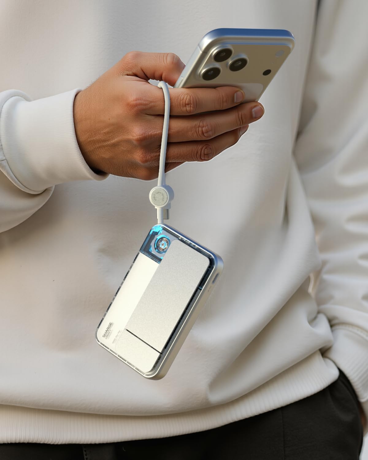 sharge para MagSafe Power Bank Qi2.2 25W 10000mAh cargador portátil...