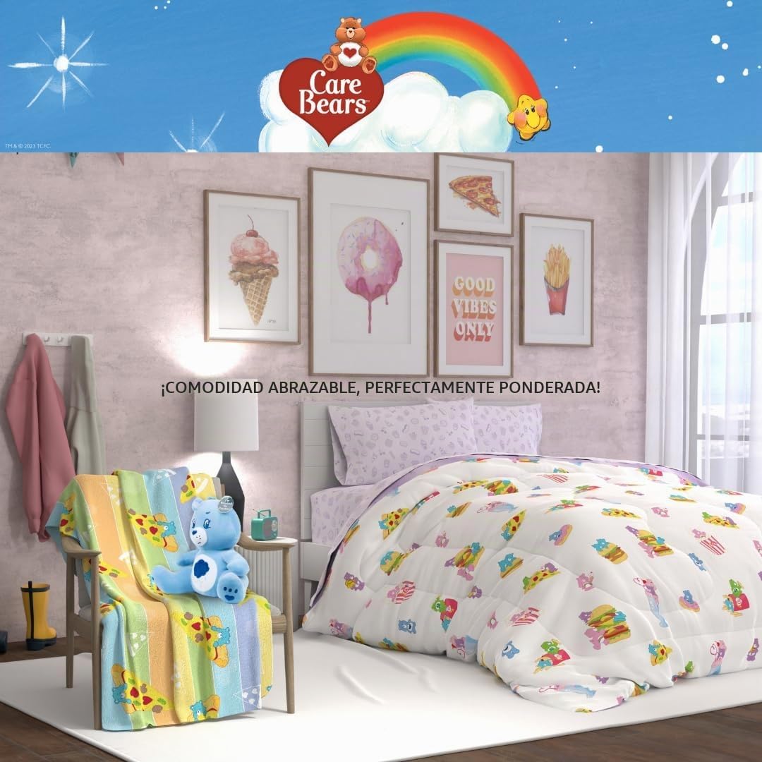 Franco Calm Care Bears Grumpy Bear Bedding - Ropa de cama súper sua...