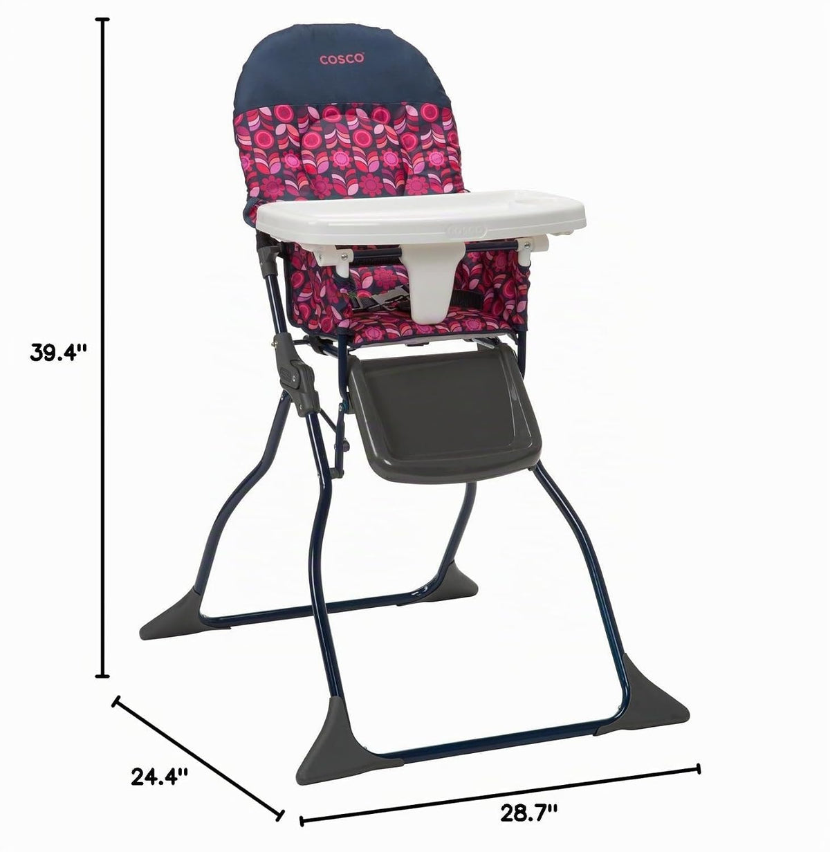 Cosco Trona infantil para bebé, silla alta plegable simple, diseño...