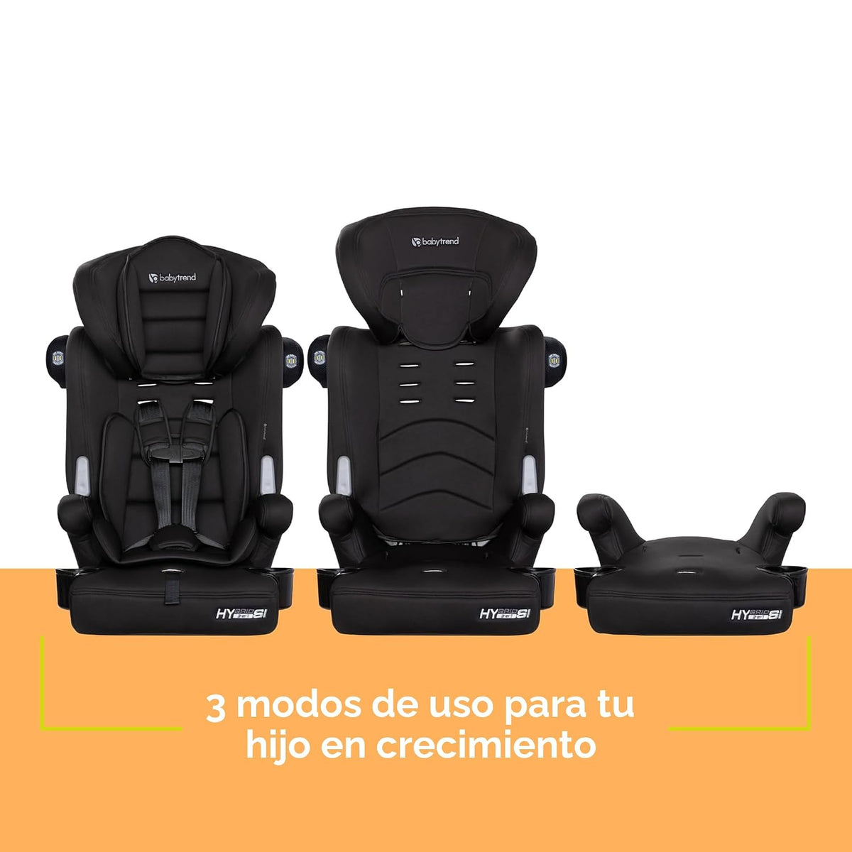 Baby Trend Hybrid SI - Asiento elevador combinado 3 en 1, Hoboken B...
