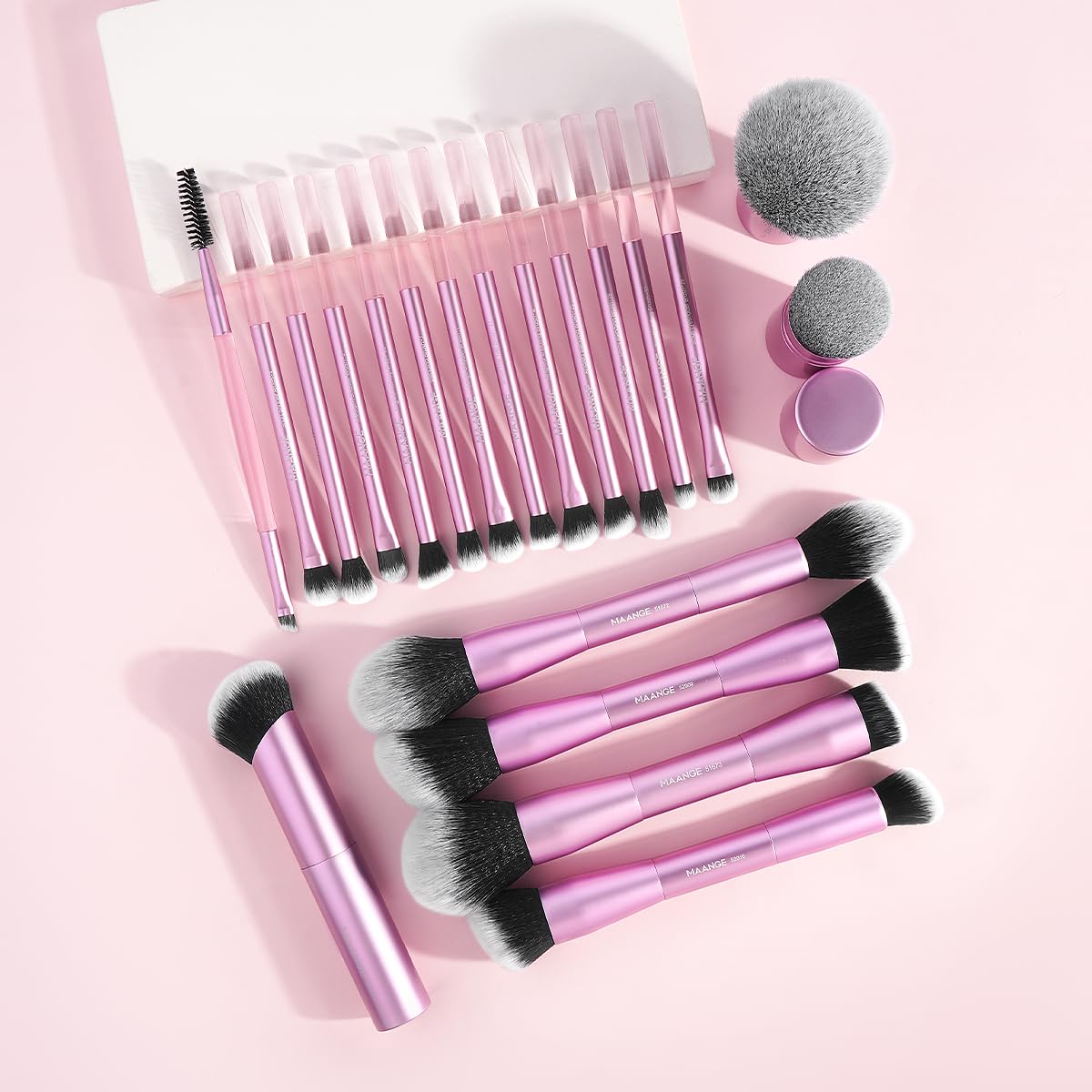 MAANGE 20 piezas de brochas de maquillaje con caja de regalo, broch...