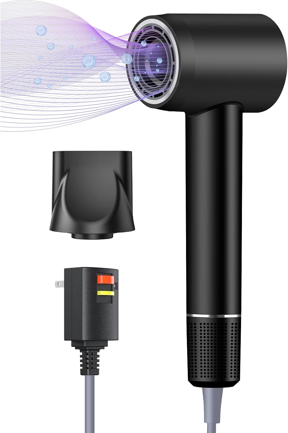 Secador de pelo iónico negativo de alta velocidad con motor sin esc...