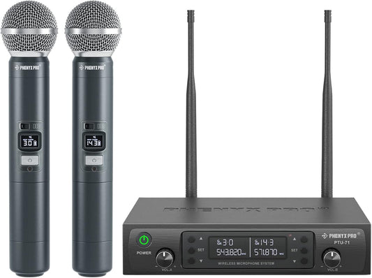 Phenyx Pro Sistema de micrófono inalámbrico, micrófonos inalámbrico...