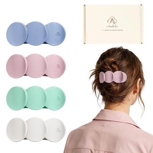 Amlaidu Pinzas de pelo planas medianas para mujer, pinzas francesas...