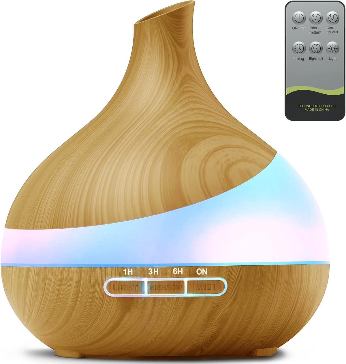 HJTHJT Difusor de aceite esencial de 16.9 fl oz para el hogar: LED...