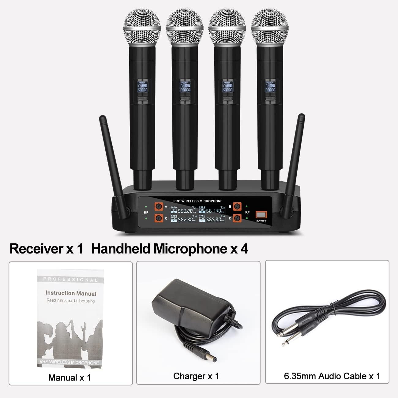 Depusheng DX4 Micrófono Inalámbrico, Sistema Profesional de Karaoke...