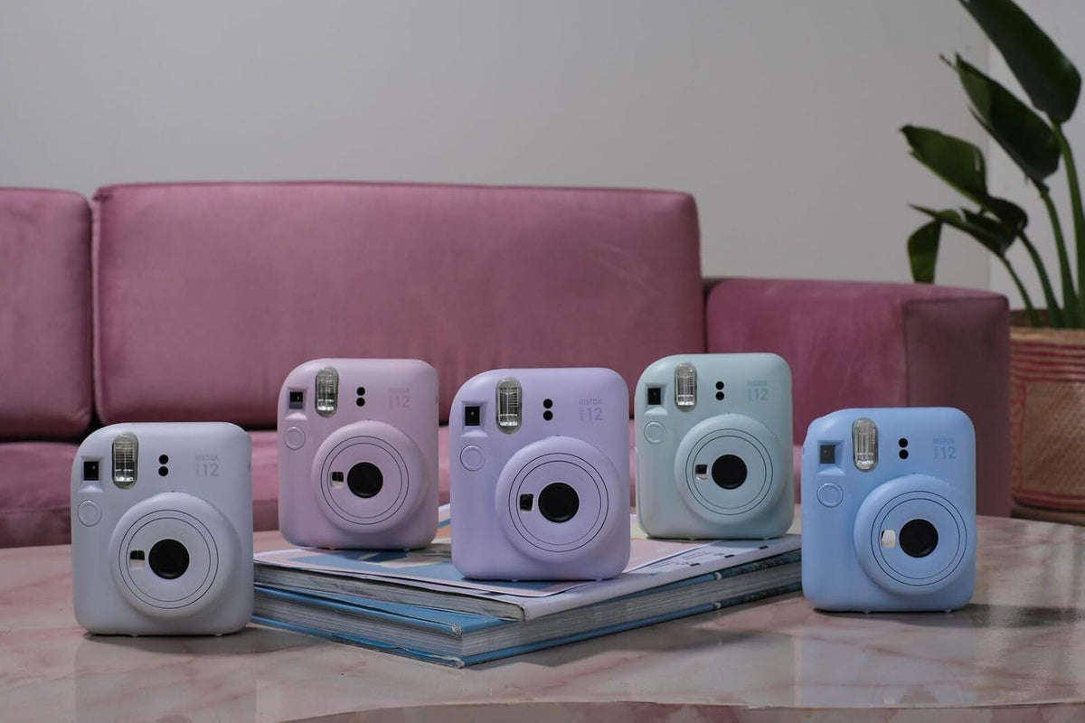 Fujifilm Cámara Instax Mini 12 de película instantánea (azul pastel...