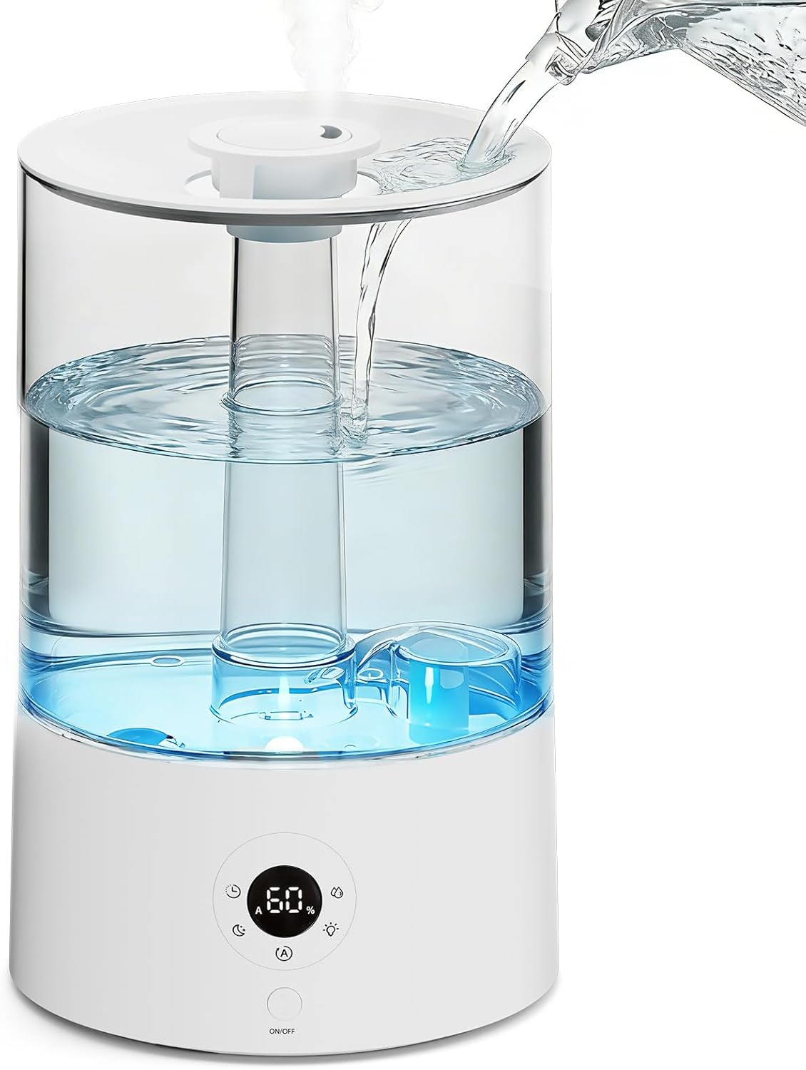 Electactic Humidificador de llenado superior de 4L para dormitorio,...