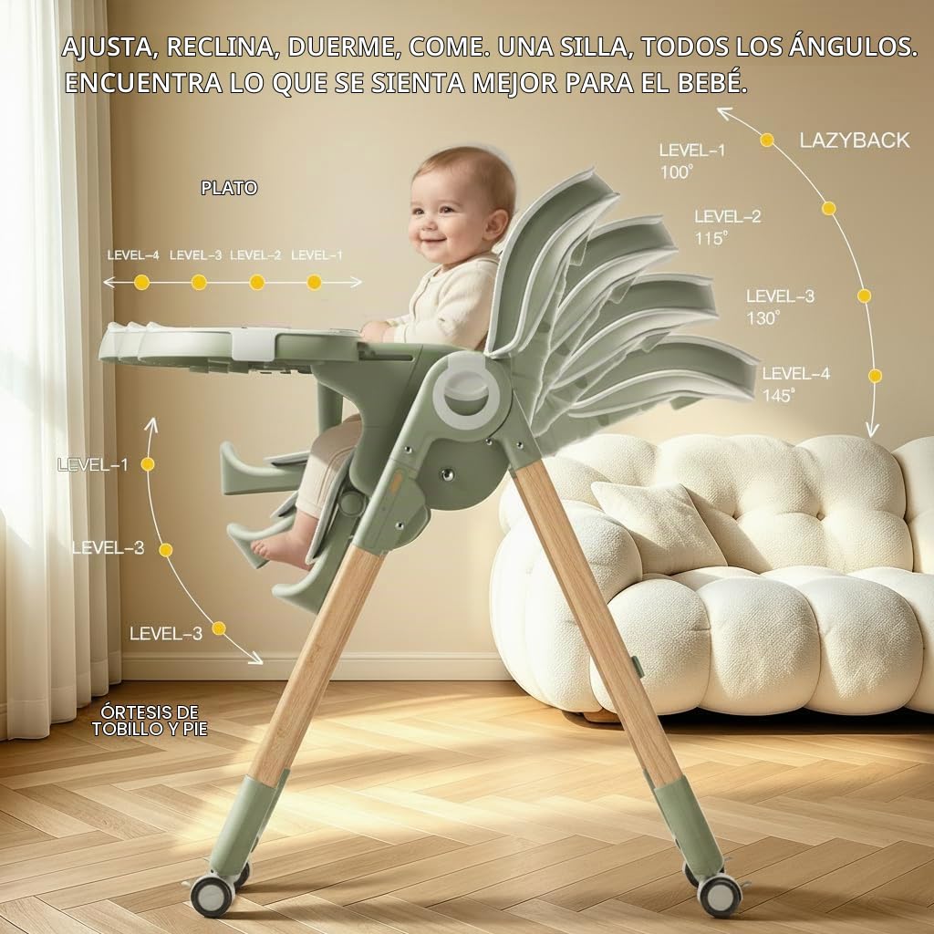 Trimigo - Sillas altas para bebés y niños pequeños de 0 a 3 pulgada...