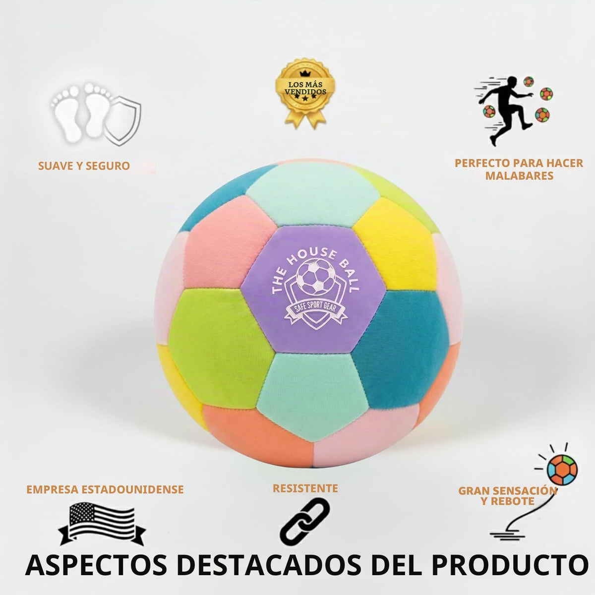 The House Ball - La pelota de fútbol original suave y segura para i...