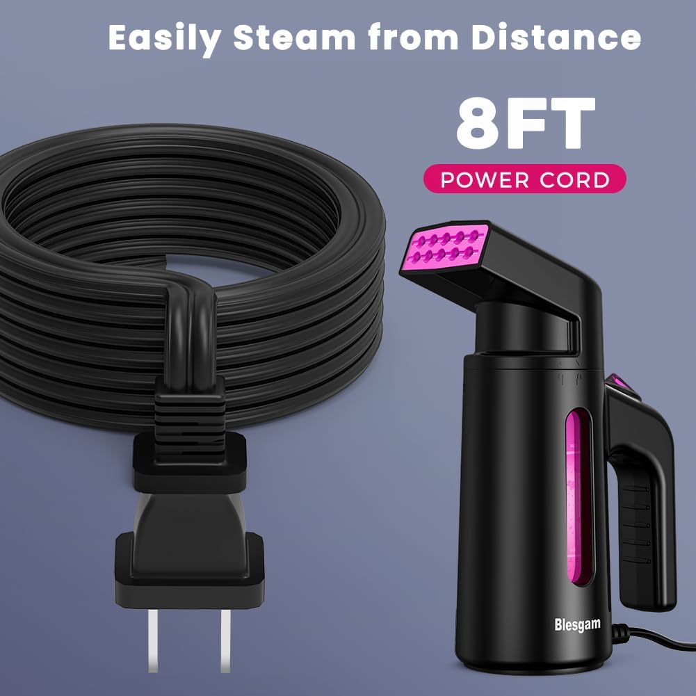 Blesgam Vaporizador de viaje para ropa, vapor de doble fila, vapor...