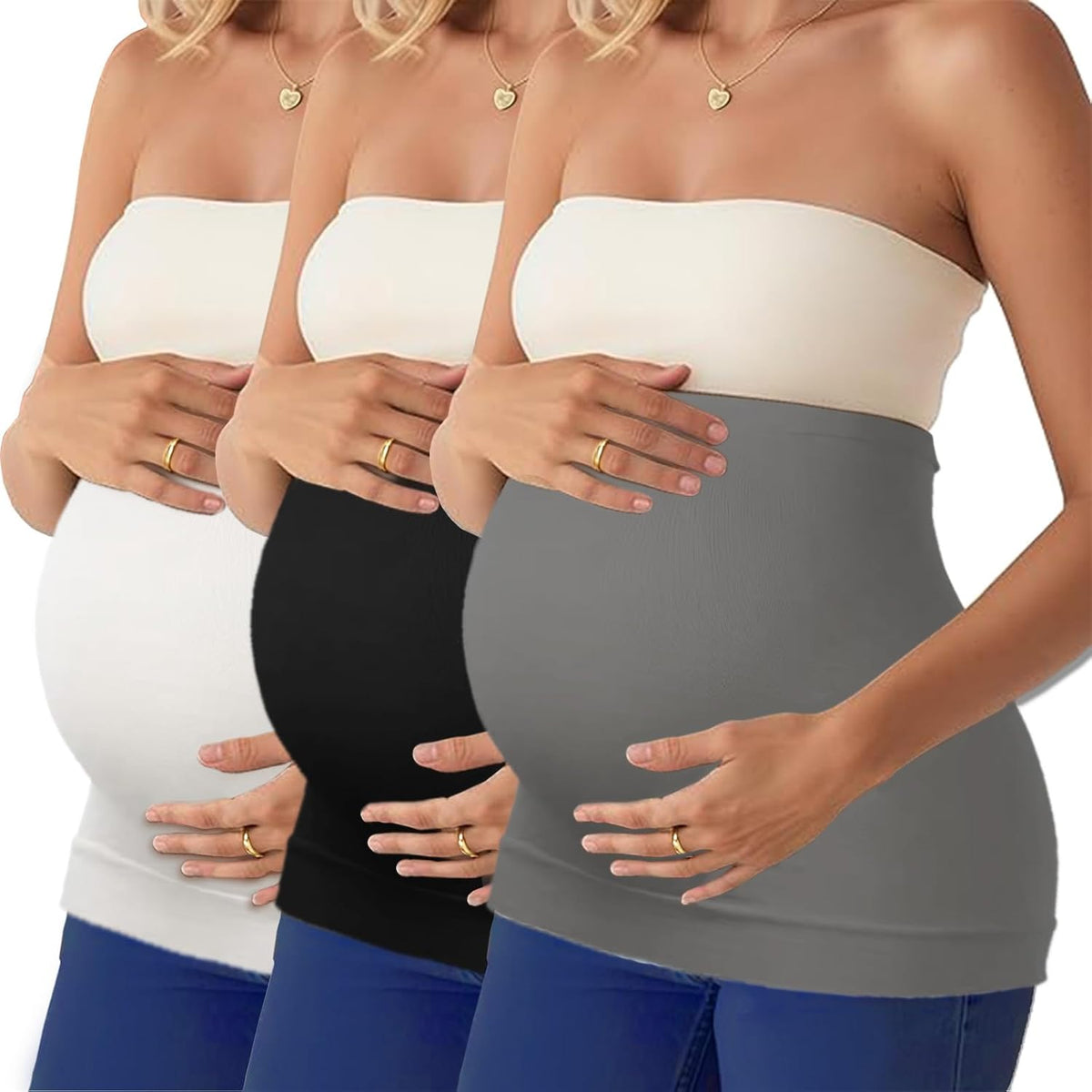 Diravo Paquete de 3 bandas para el vientre de maternidad para embar...