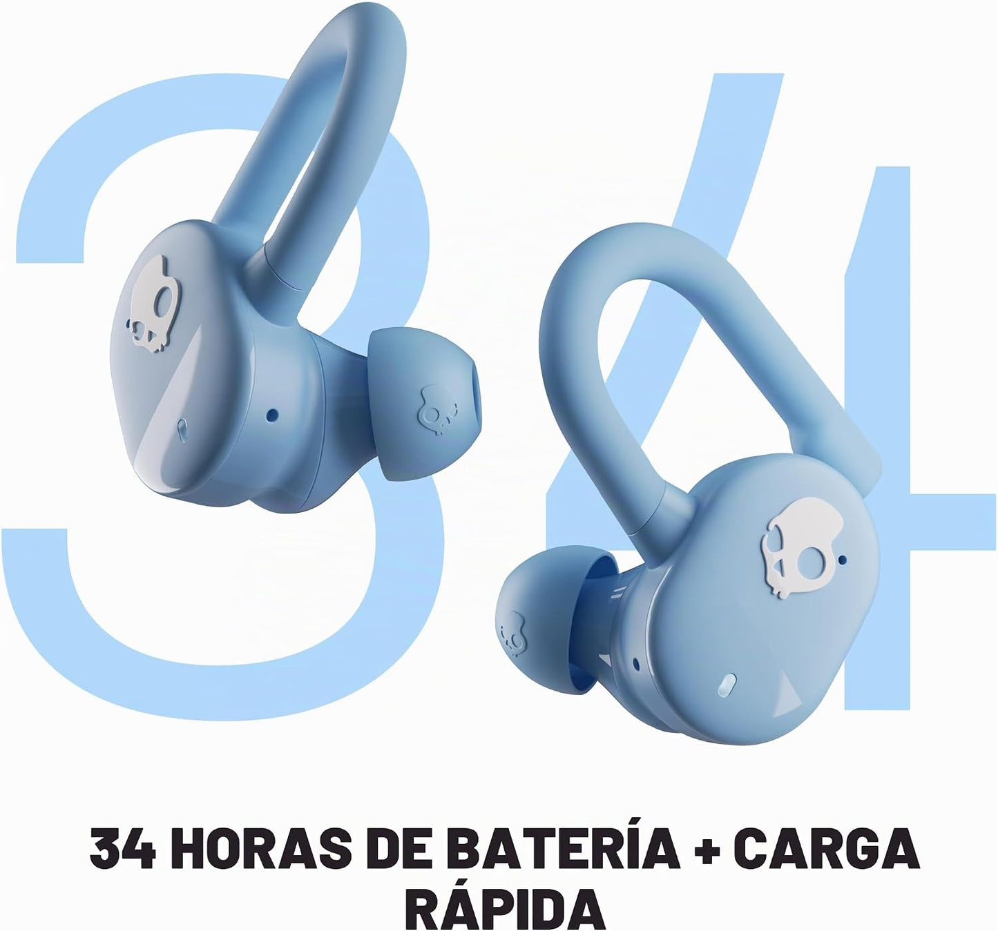 Skullcandy Auriculares inalámbricos Push Play Active - Azul preppy...