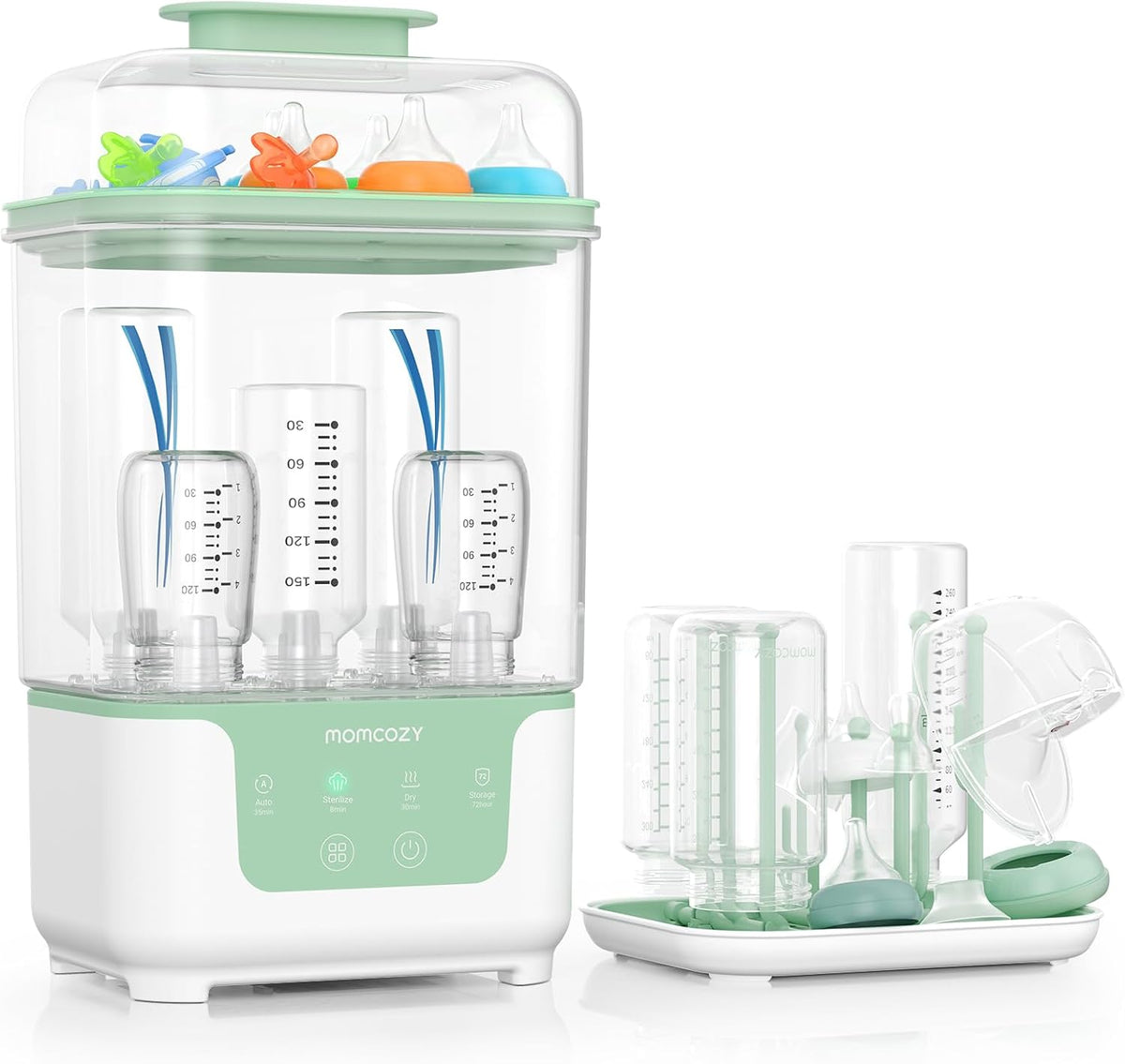 Momcozy Nuevo esterilizador y secadora de botellas compactas 4 en 1...