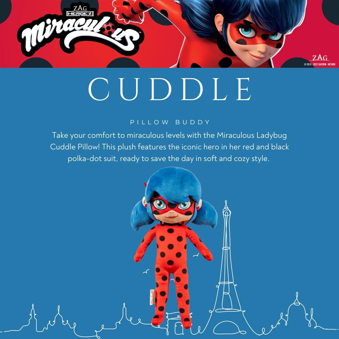 Franco Kids Miraculous Ladybug Bedding - Almohada decorativa de fel...