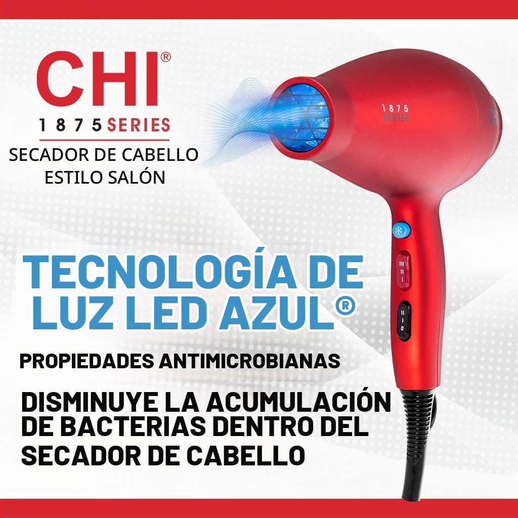 CHI Secador de pelo serie 1875, secador de pelo para secado ultrarr...
