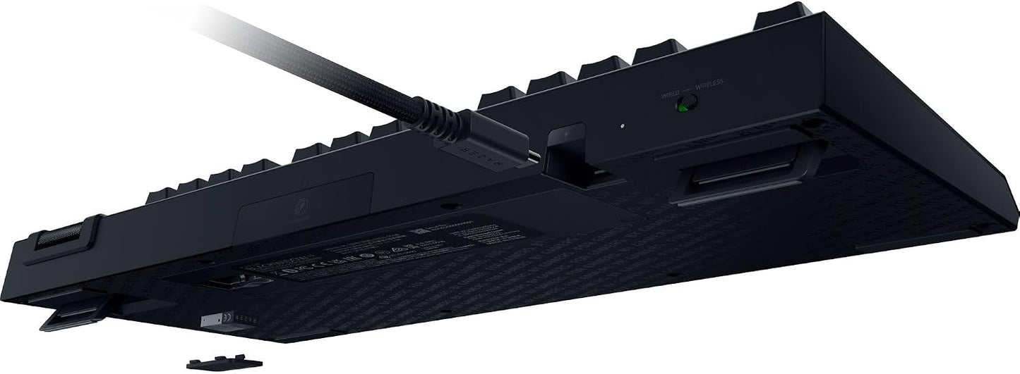 Razer Teclado inalámbrico BlackWidow V4 TKL para juegos, interrupto...