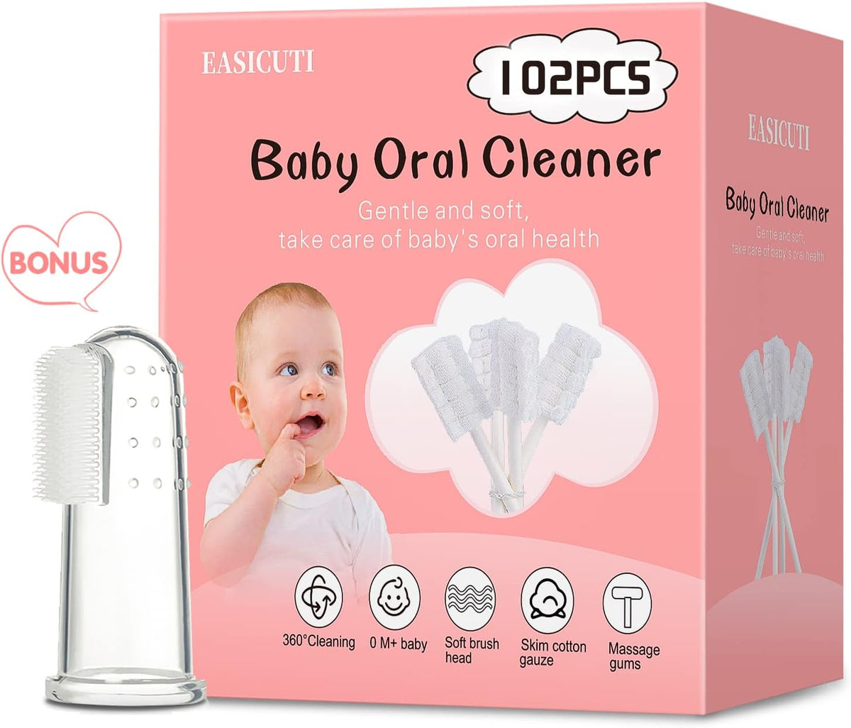 102 limpiadores de lengua para bebés, limpiador oral para bebés rec...
