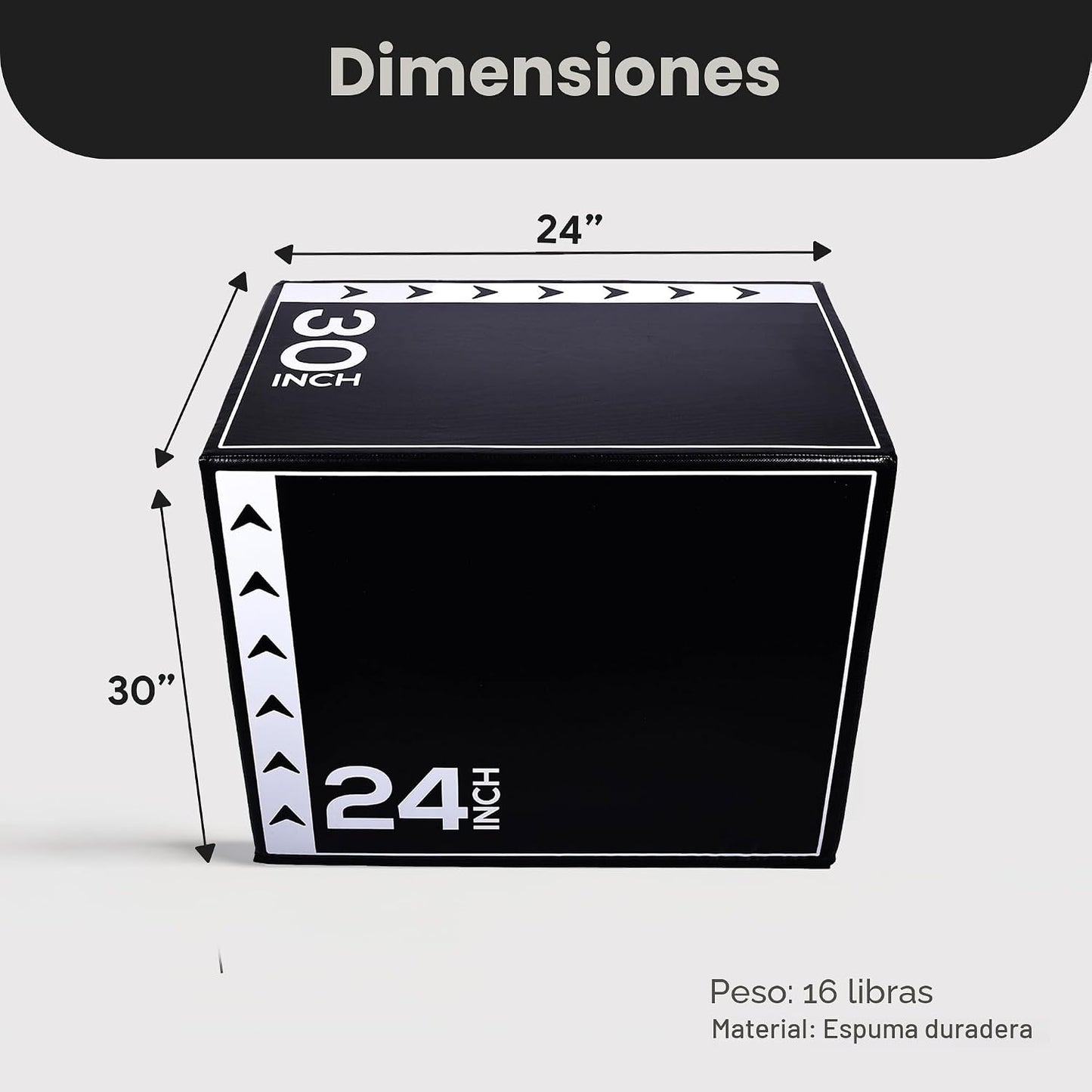 BalanceFrom Caja de salto pliométrica de espuma 3 en 1 para gimnasi...