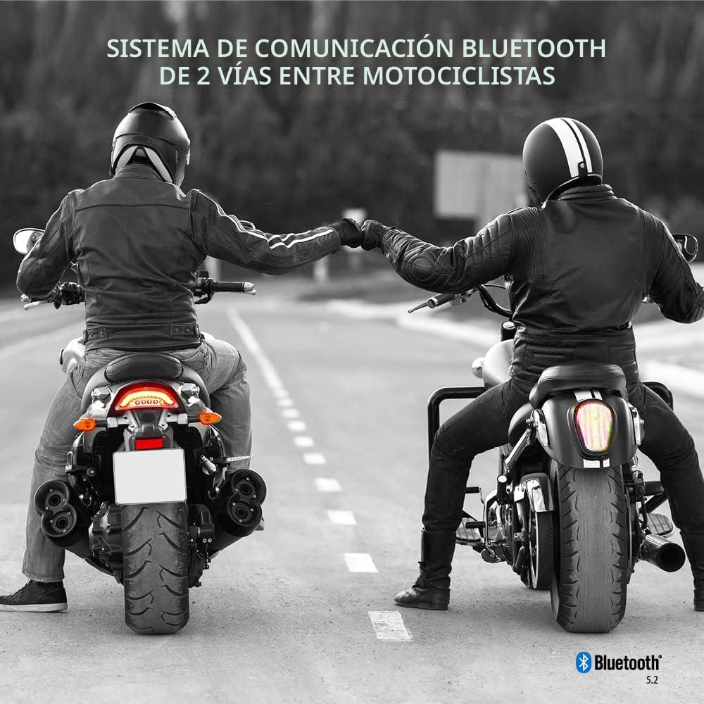 Cardo Spirit HD - Auriculares de comunicación Bluetooth para motoci...