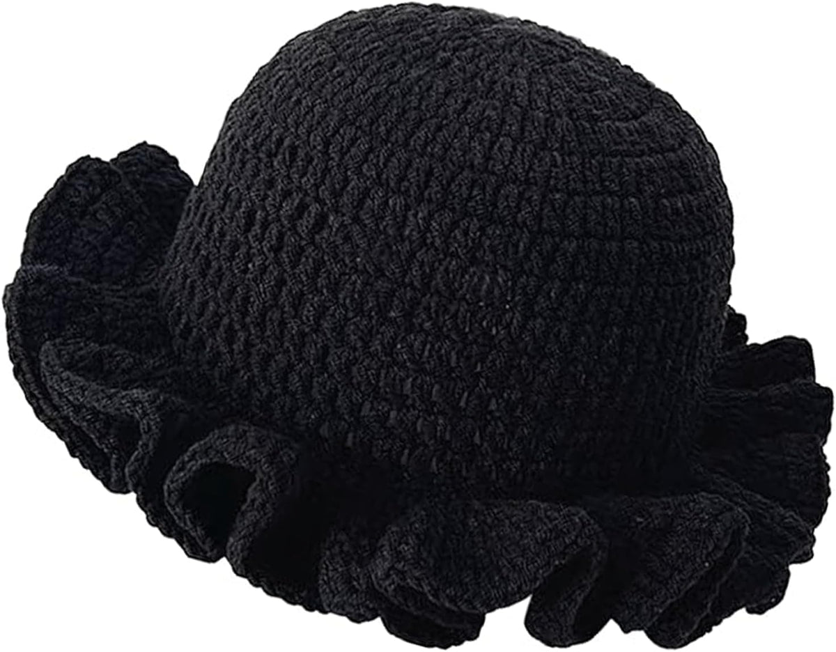 Sombrero de pescador con volantes de ganchillo para mujer, sombrero...