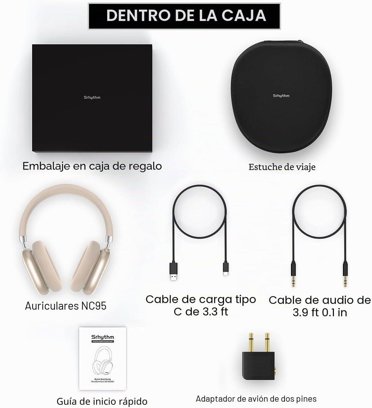 Srhythm NiceComfort 95 Auriculares inalámbricos con cancelación de...