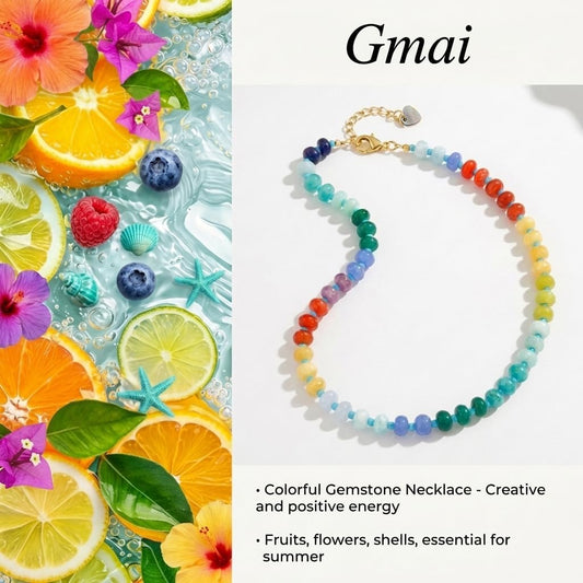Gmai Collar de Cadenas en Capas con Cuentas para Mujer Collar de Se...