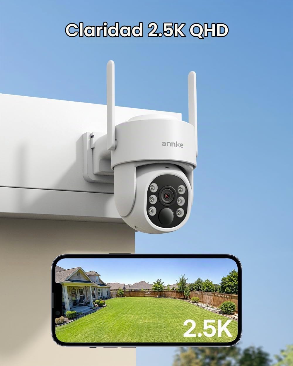 ANNKE Sistema de cámara solar PT inalámbrico para exteriores, 4K NV...