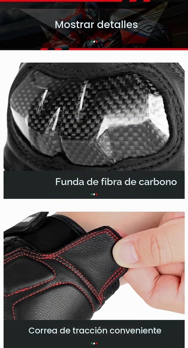 LYHXS-MOTOS Guantes de motocicleta para hombres y mujeres, de fibra...