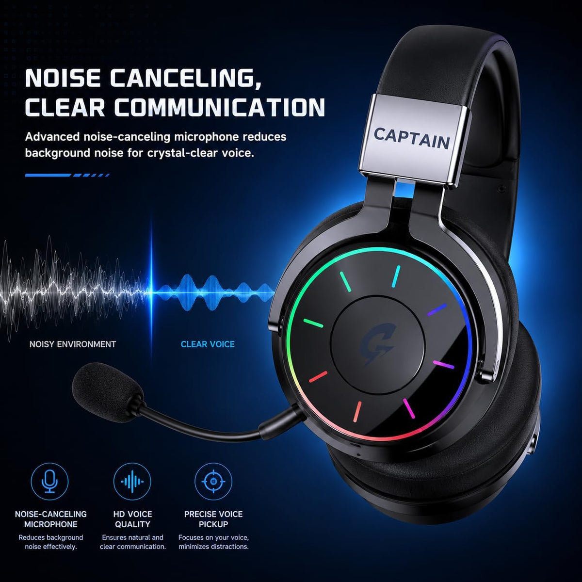 AOC Auriculares inalámbricos para juegos de 2.4 GHz para PS5, PC, P...
