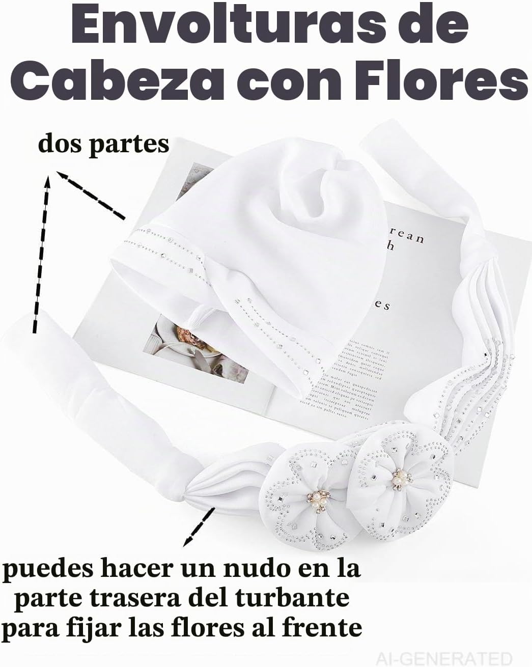Woeoe Gorro Beanie Envolturas para la Cabeza Bufanda para la Cabeza...