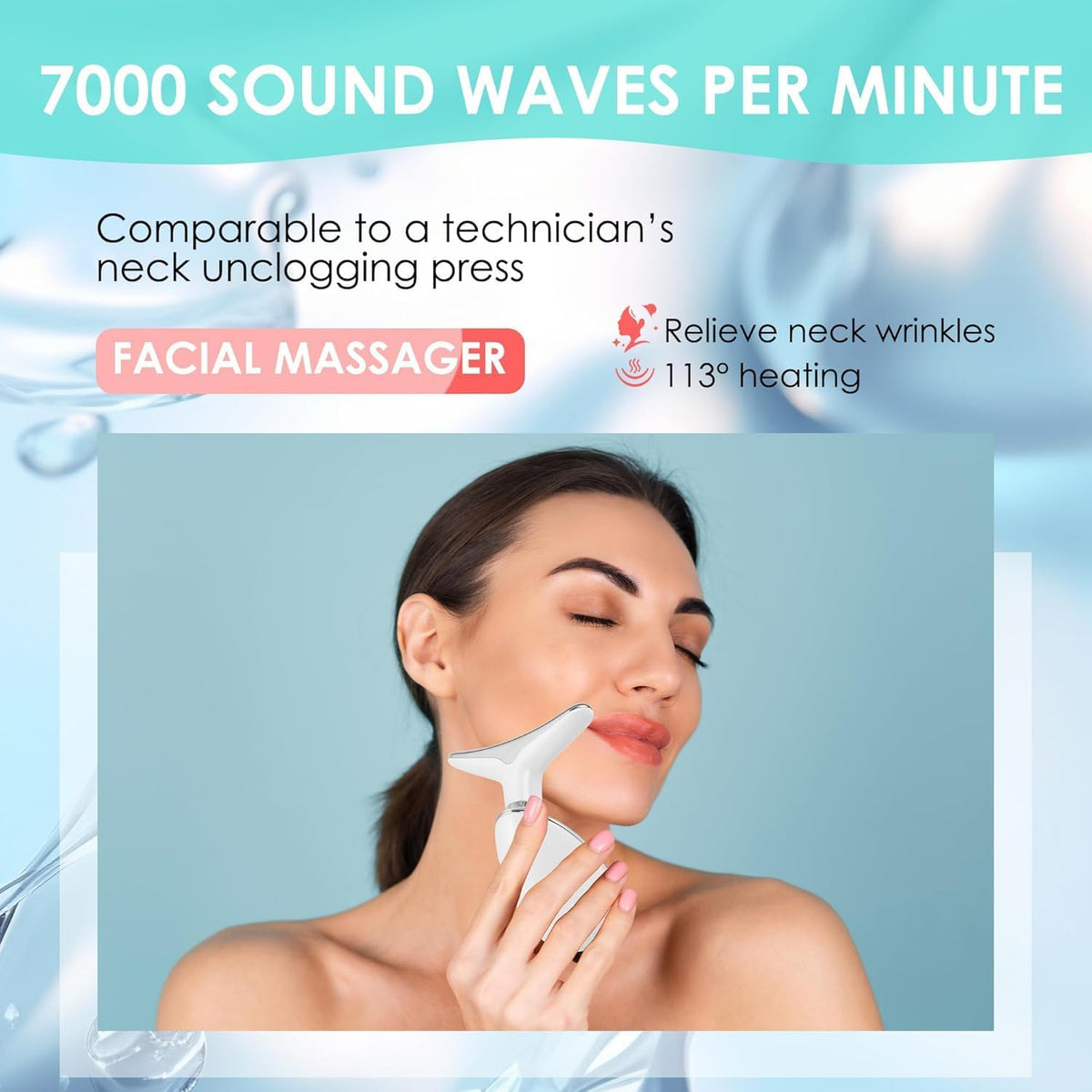 Masajeador Facial para Cara y Cuello, Herramienta de Escultura Faci...