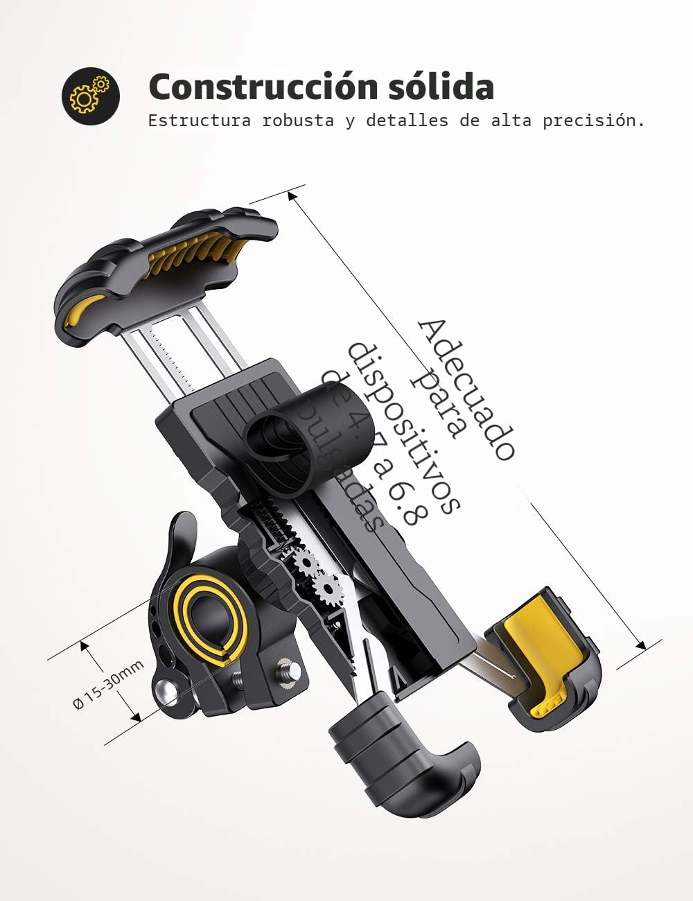 Lamicall Soporte de teléfono para bicicleta, soporte de teléfono pa...