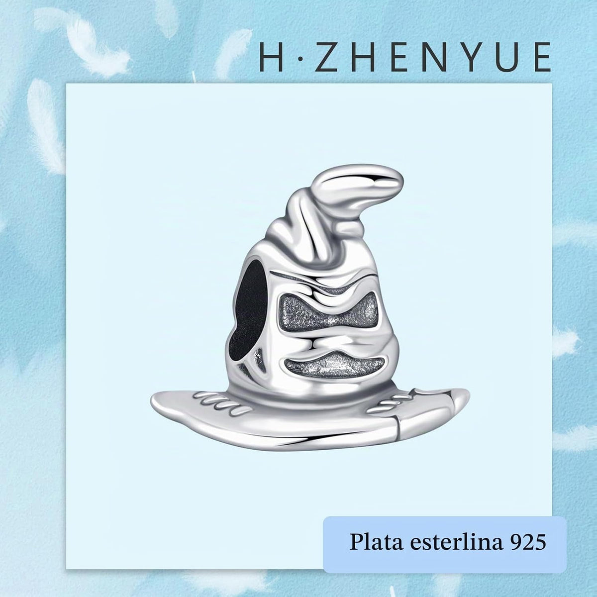 H.ZHENYUE Dijes de plata esterlina 925 con diseño de personaje de p...