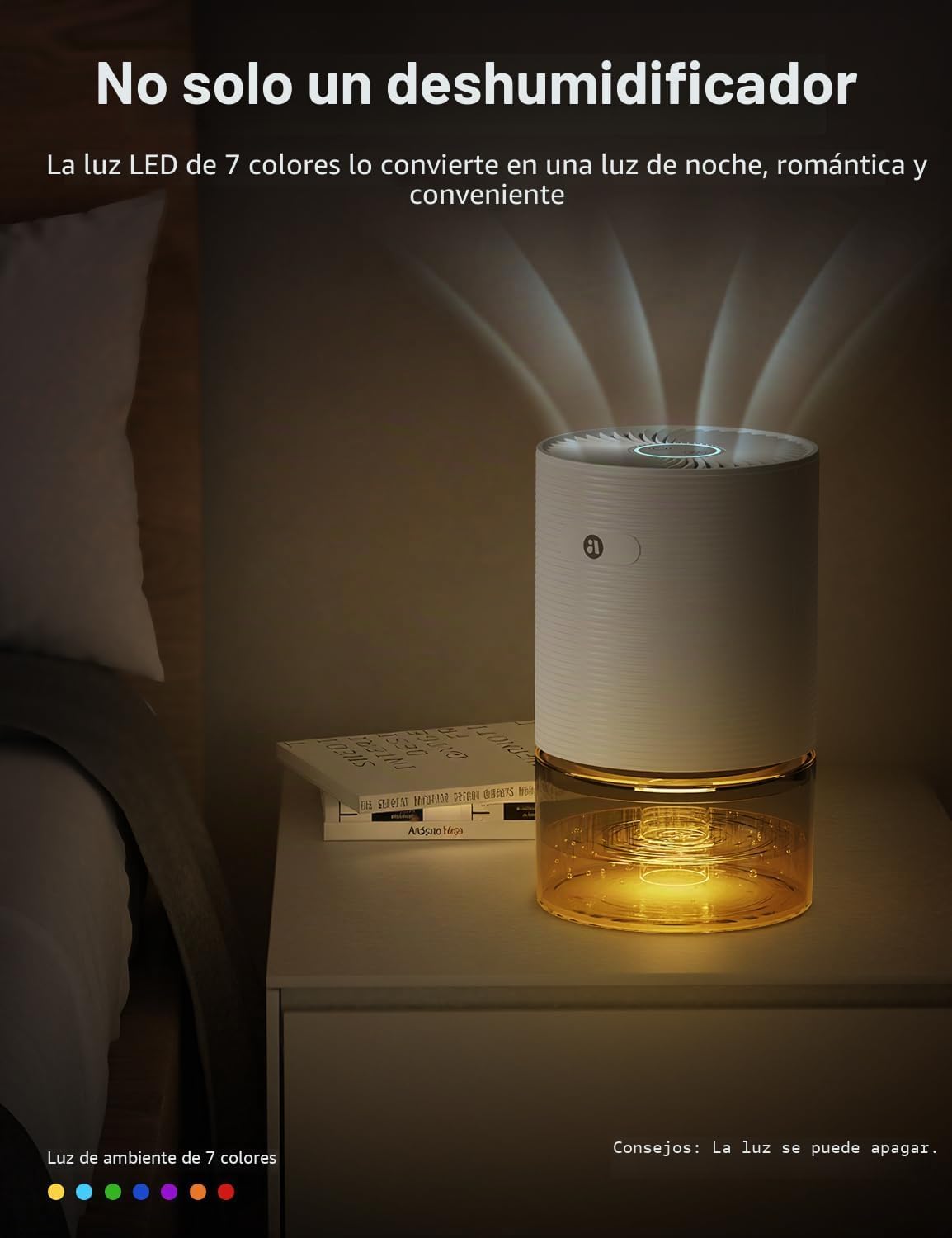 avylo Deshumidificador de 25oz para dormitorio con apagado automáti...