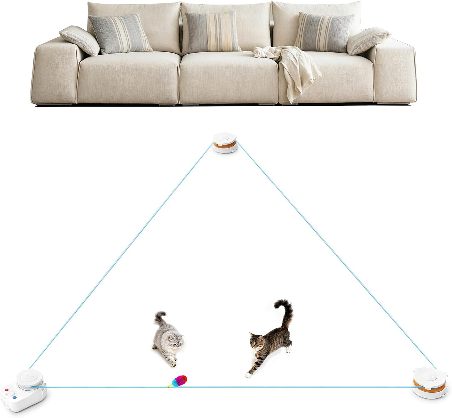 Juguete interactivo para gatos de interior \u2013 Juguete de movimi...