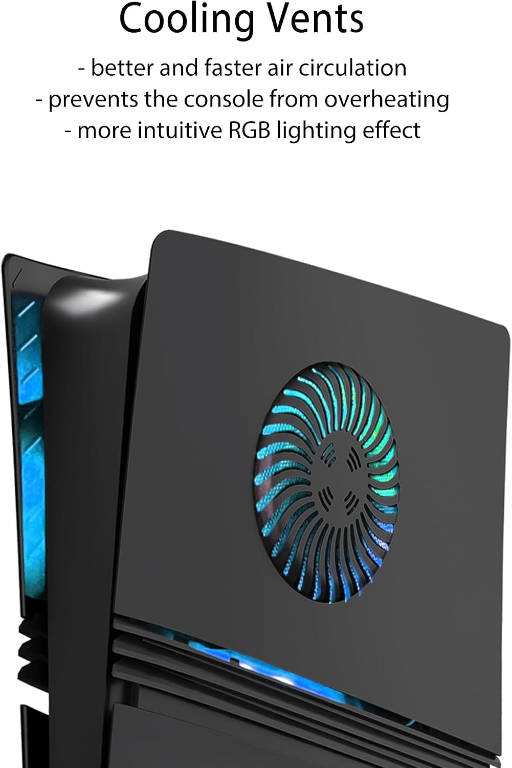 Placa Frontal para PS5 Pro Disc Edition con Tira de Luz RGB y Filtr...