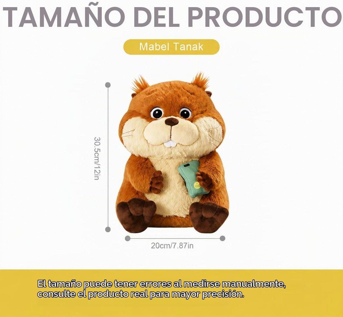 MINISO Disney Pixar Hoppers Mabel - Peluche de peluche de 12 pulgad...