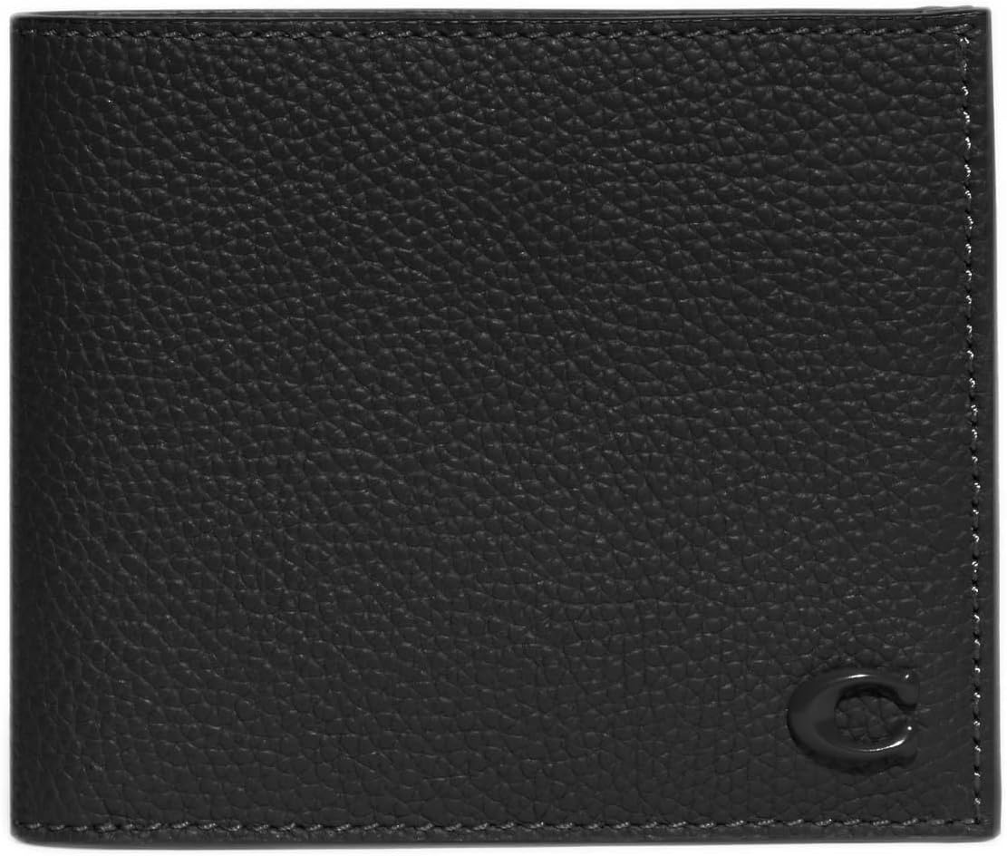 Coach Doble pico refinado para hombre en cuero de guijarro con marc...