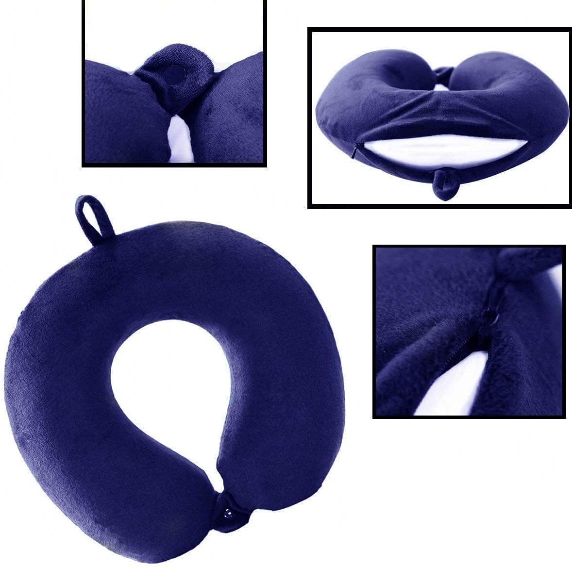 GDEOUP Almohada de viaje \u2013 Almohada de apoyo de espuma viscoel...